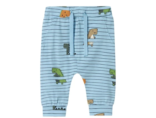 Name It dusk blue dino stribede bukser